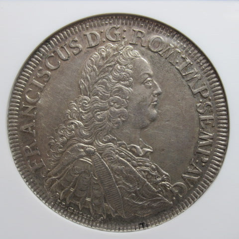 1754年ICB ドイツ レーゲンスブルク 1ターラー 銀貨 MS61 NGC 都市景観 フランツ1世 準最高鑑定