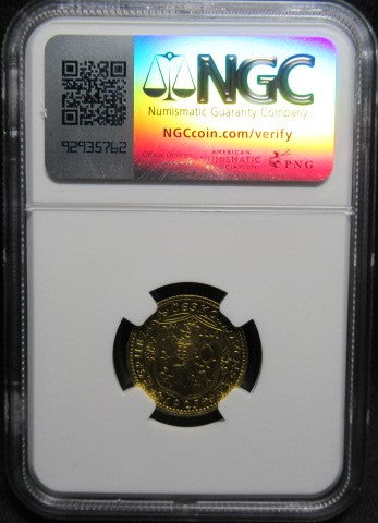 1923年 チェコスロバキア 1ダカット 金貨 MS65 NGC シリアルナンバー無し 聖ヴァーツラフ