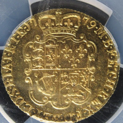 【TopPop】1779年 イギリス 金貨 1ギニー ジョージ3世 MS62 PCGS 最高鑑定
