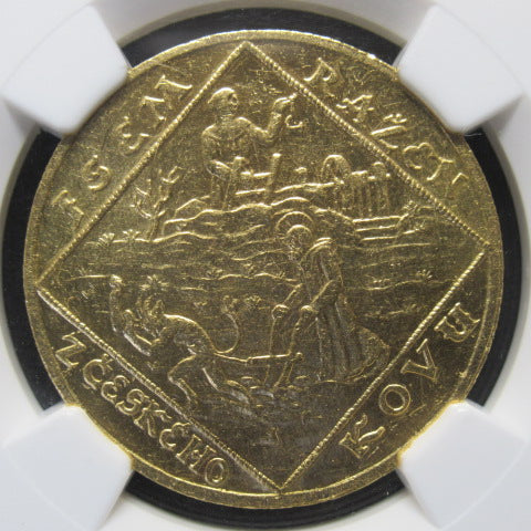 1928年 チェコスロバキア 4ダカット 金貨 MS63 NGC チェコスロバキア建国10周年