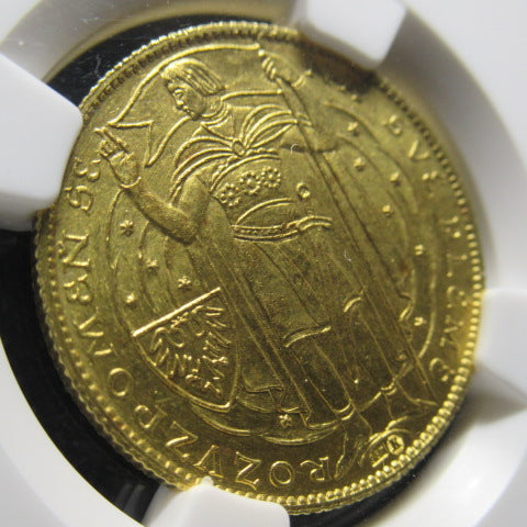 1929年 チェコスロバキア 3ダカット Christianity 金貨 MS64 NGC