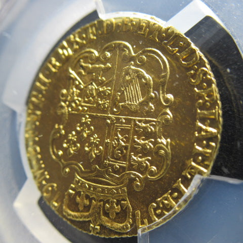 【TopPop】1779年 イギリス 金貨 1ギニー ジョージ3世 MS62 PCGS 最高鑑定