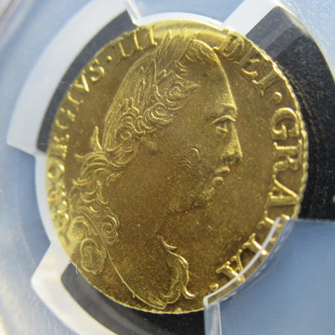 【TopPop】1779年 イギリス 金貨 1ギニー ジョージ3世 MS62 PCGS 最高鑑定