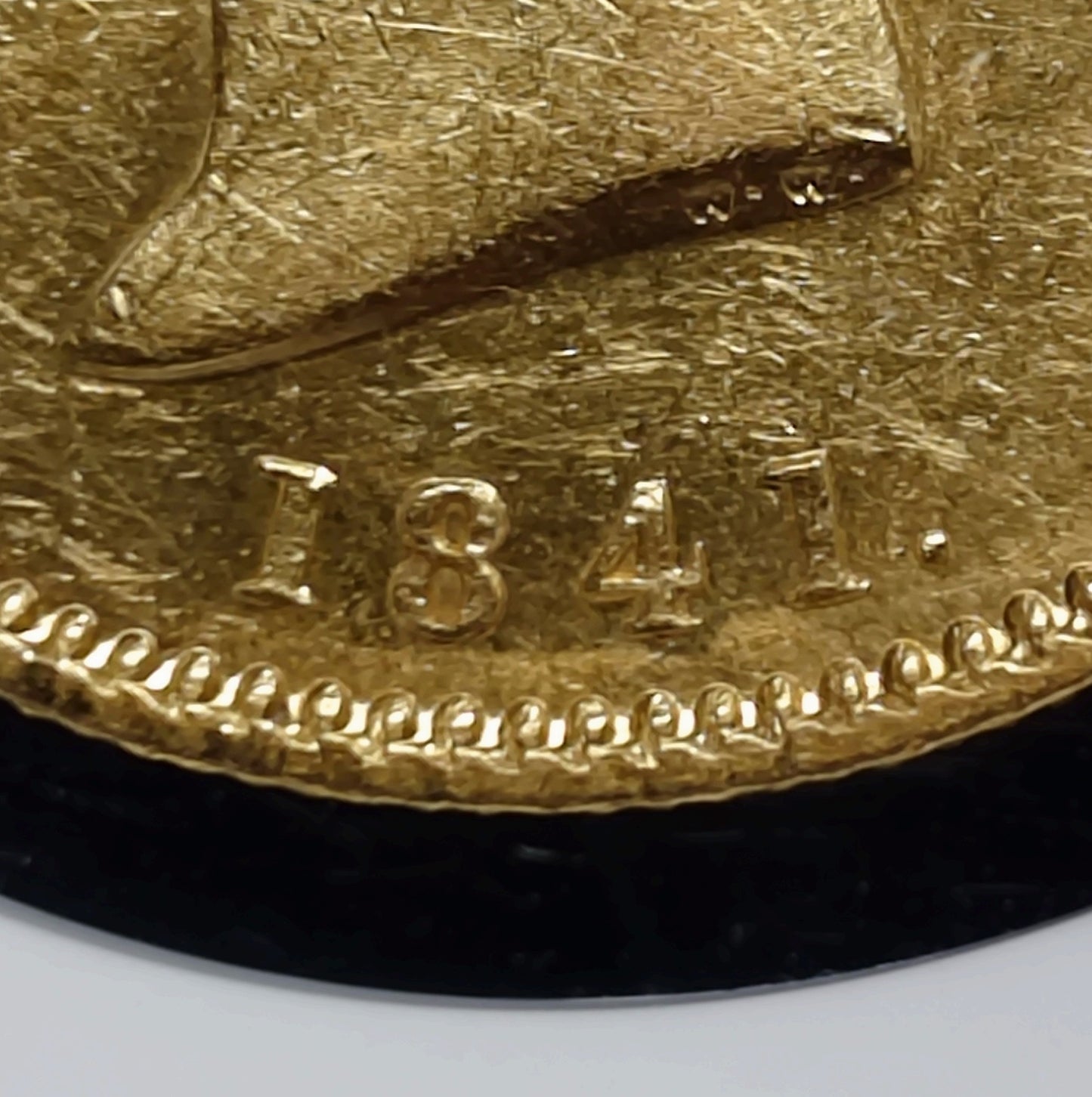 1841年 イギリス領インド モハール金貨 NGC AU58 ヴィクトリア女王