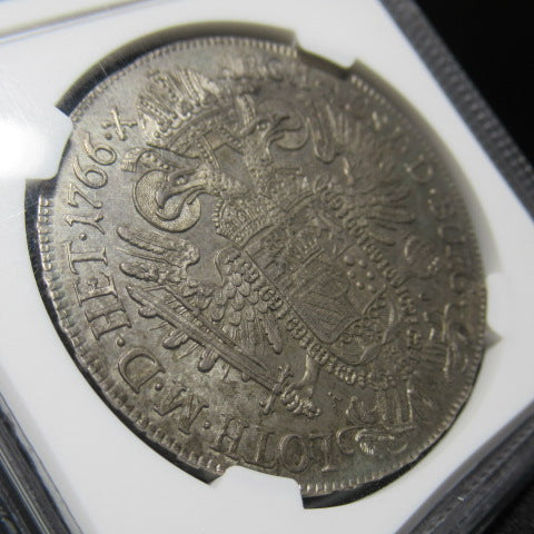 1766年 オーストリア 1ターラー銀貨 NGC MS62 【TopPop/最高鑑定