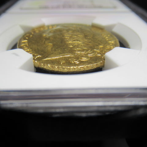 1743年 フランス 2ルイドール金貨 ストラスブール造幣局(BB) MS61