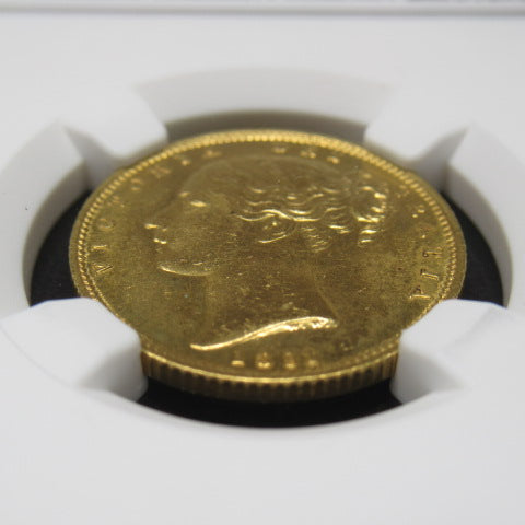1851年 イギリス ヴィクトリア 1ソブリン金貨 NGC MS64 シールドタイプ