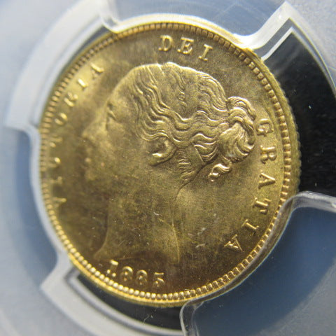 1885年 イギリス 1/2ソブリン金貨 PCGS MS64 ヴィクトリア女王