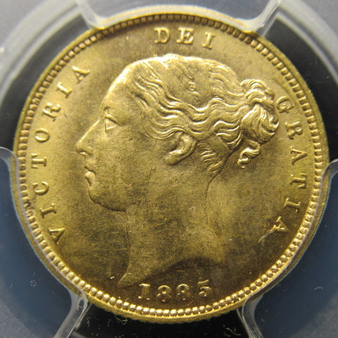 1885年 イギリス 1/2ソブリン金貨 PCGS MS64 ヴィクトリア女王