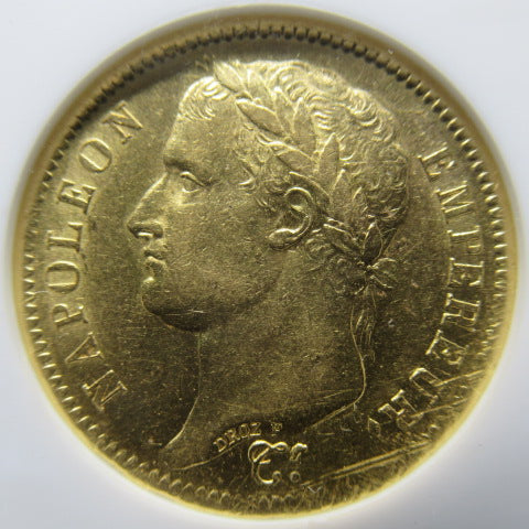 1811年 フランス 40フラン金貨 ナポレオン1世 NGC AU58 パリミント 最高鑑定