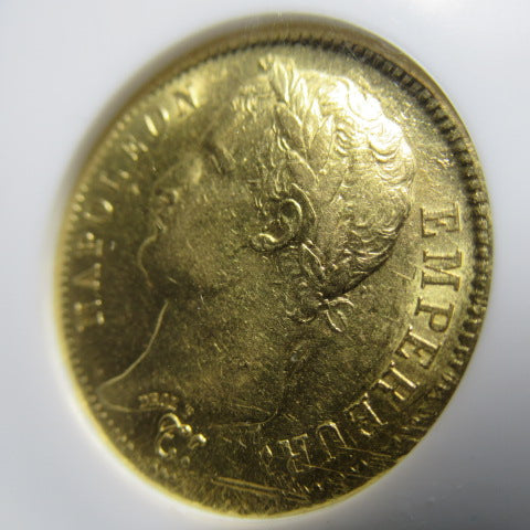 1811年 フランス 40フラン金貨 ナポレオン1世 NGC AU58 パリミント 最高鑑定